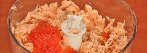 паштет из форели с икрой праздничный. Шаг 5