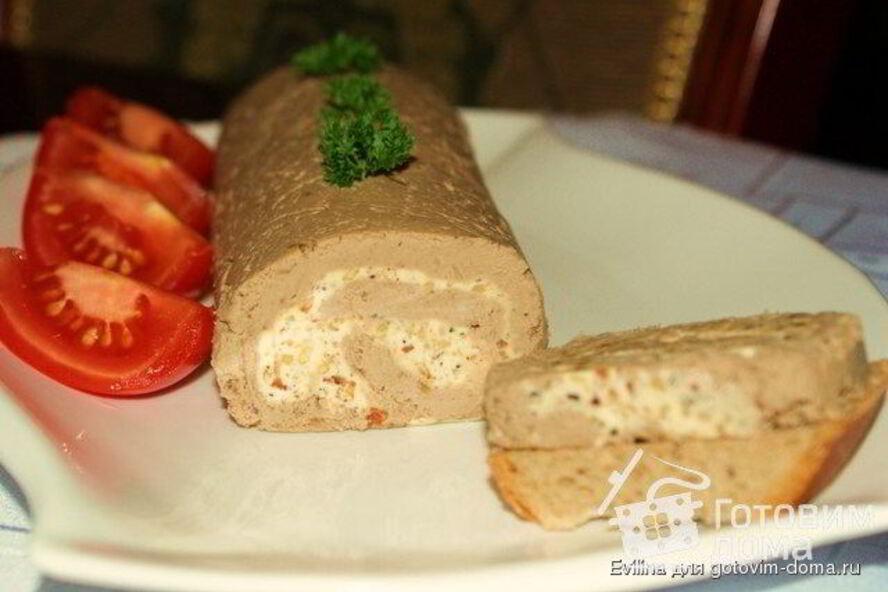 Рецепт паштета из печени с маслом и орехами