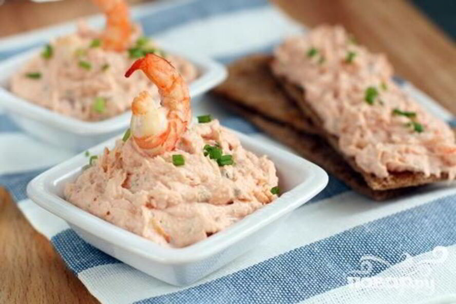 Рецепт паштета из семги с креветками