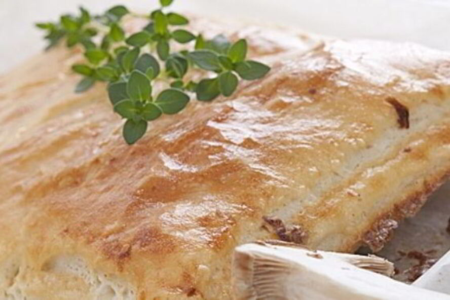 Рецепт паштета из телятины и грибов в слоеном тесте