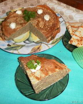 Блинный печеночный торт