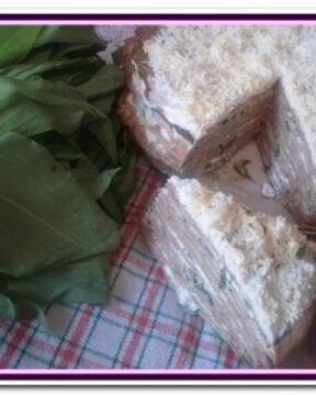 Печеночный торт и печеночные рулеты с черемшой