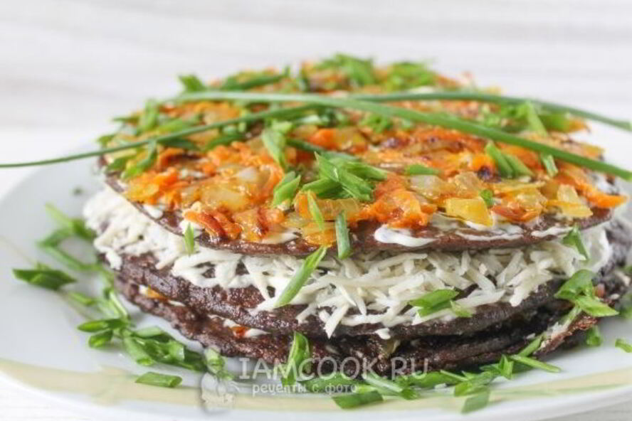 Рецепт печеночного торта из свиной печени