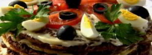 печеночный торт с омлетом. Шаг 9