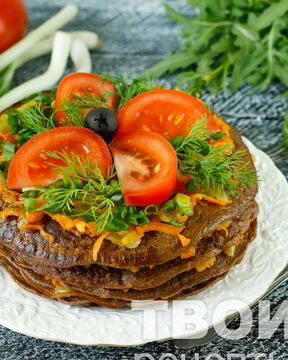 Торт из говяжьей печени