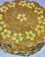 Торт из печени с рисом