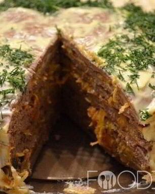 Торт из свиной печени