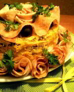 Закусочный блинно-печеночный торт