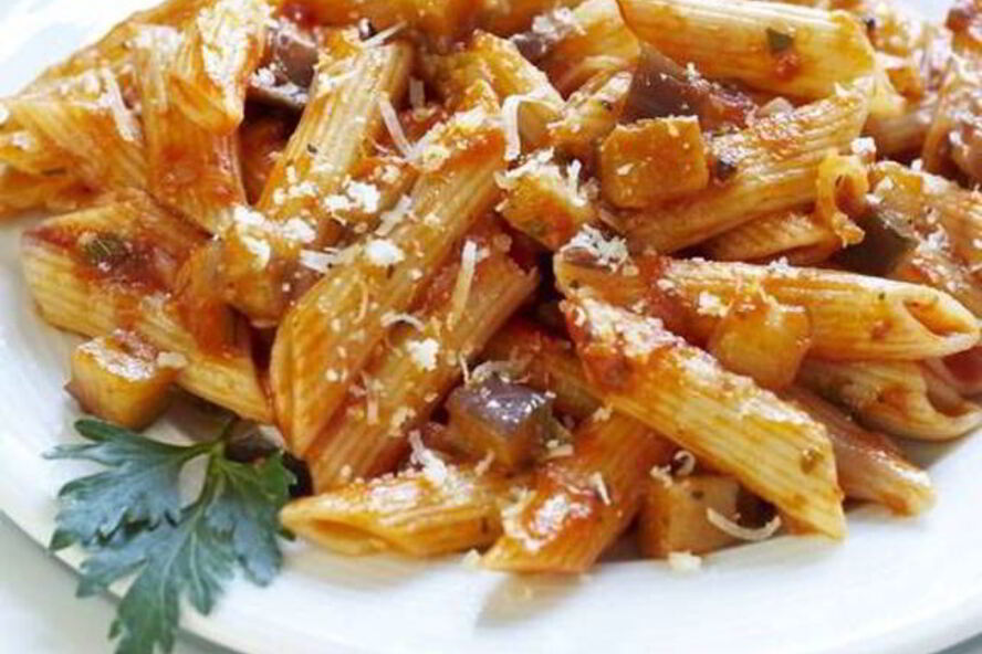 Рецепт пенне с баклажановым соусом