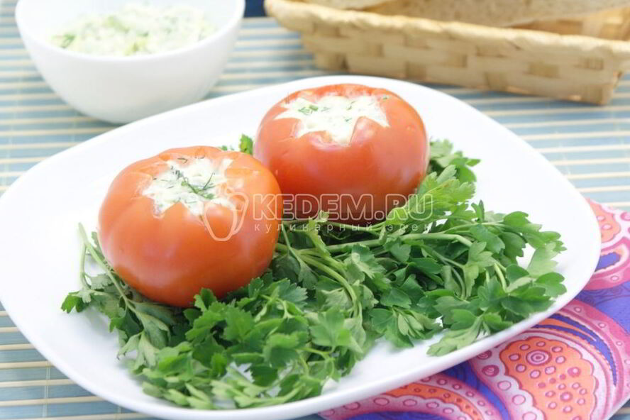Рецепт помидоров фаршированных сыром