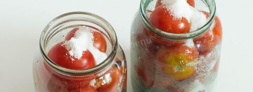 помидоры с морковной ботвой на литровую банку. Шаг 5