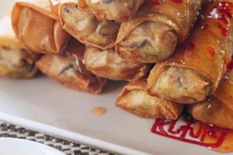 Рецепт китайских роллов с курицей и грибами