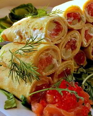 Роллы из омлета