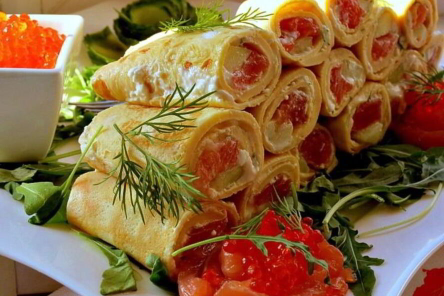 Рецепт роллов из омлета