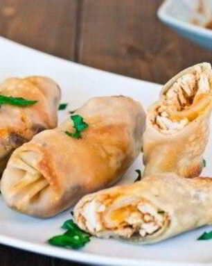 Роллы с индюшкой и грибами