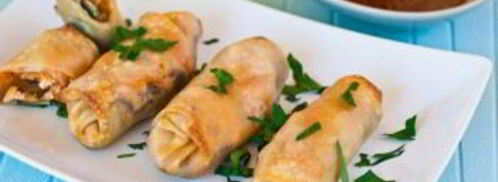 роллы с индюшкой и грибами. Шаг 7