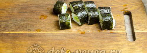 роллы с огурцом каппа маки. Шаг 9