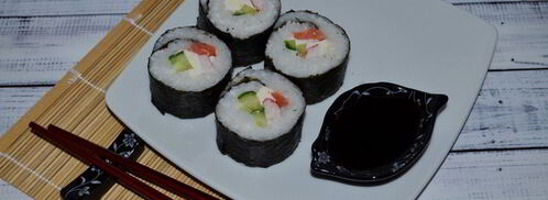 роллы с семгой. Шаг 9