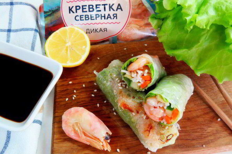 Рецепт спринга-роллов с креветками