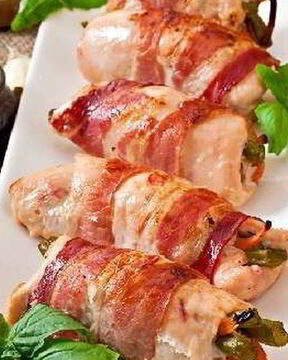 Аппетитные куриные рулетики с чесноком