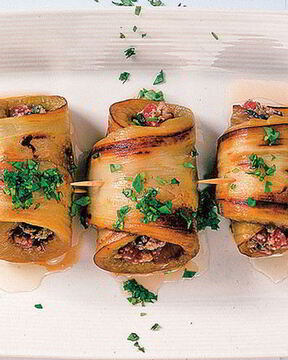 Баклажанные рулетики с начинкой