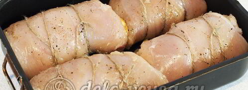 куриный рулет с омлетом. Шаг 15