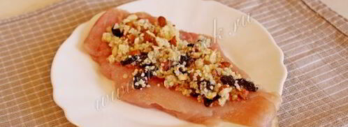 куриные рулетики с кускусом и миндалем. Шаг 7