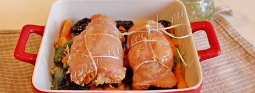 куриные рулетики с кускусом и миндалем. Шаг 9