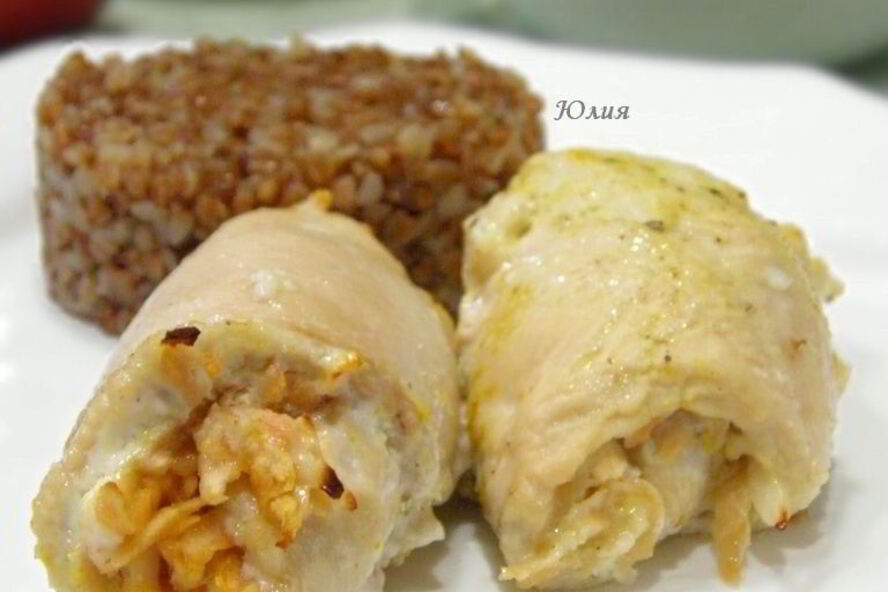 Рецепт куриных рулетиков с яблоками