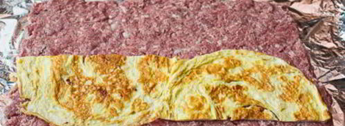 мясной рулет с брокколи и грибами. Шаг 13