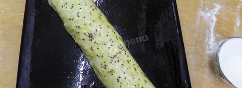 мясной рулет в слоеном тесте. Шаг 11