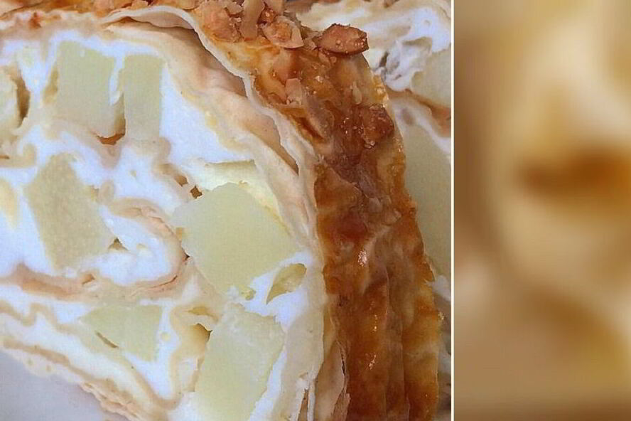 Рецепт рулета из лаваша с грушей