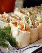 Рулет из семги и сыра