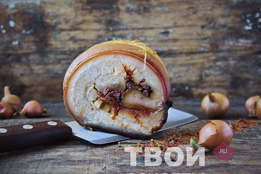 Рецепт рулета из свиной брюшины