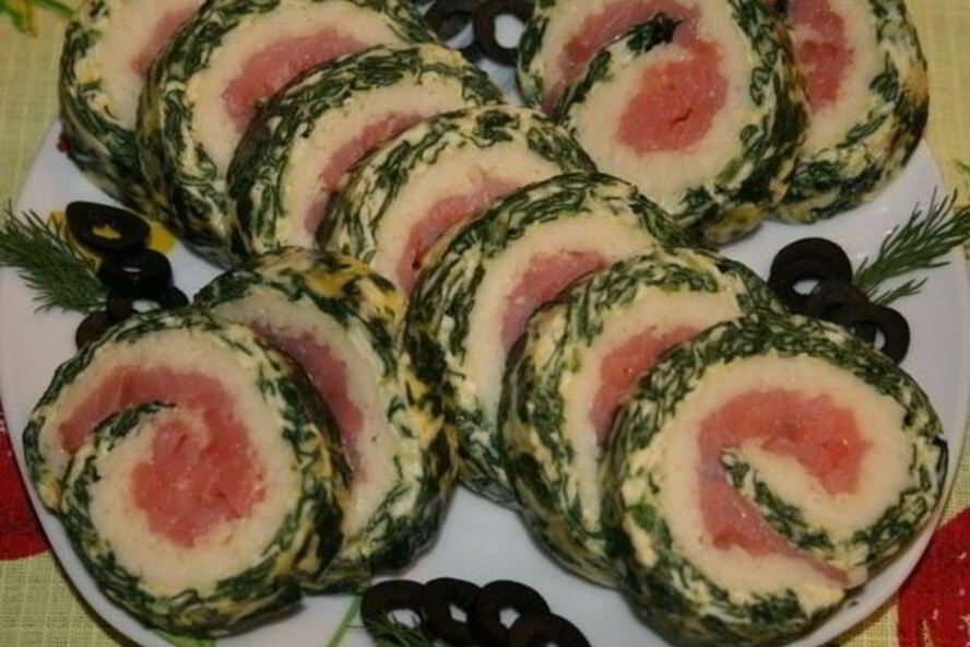 Рецепт рулета со шпинатом