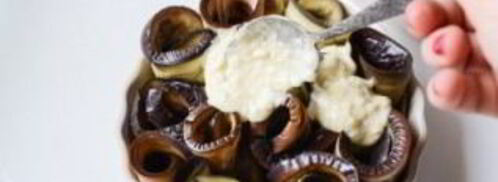 рулетики из баклажанов с сыром. Шаг 8