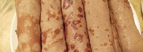 рулетики из печеночных блинчиков с грибами. Шаг 6