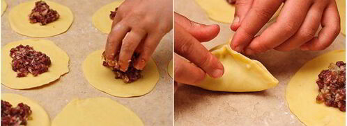 домашняя самса из слоеного теста. Шаг 5