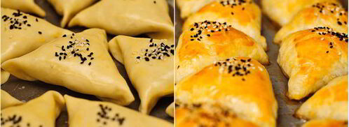 домашняя самса из слоеного теста. Шаг 6