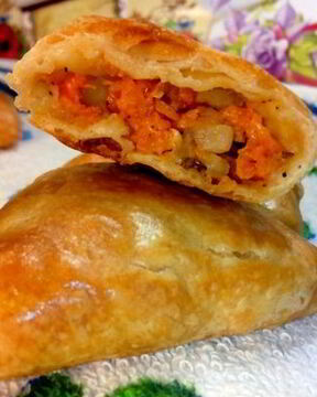 Ковок самса с тыквой и салом