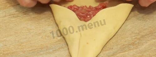 самса с фаршем из слоеного теста. Шаг 14