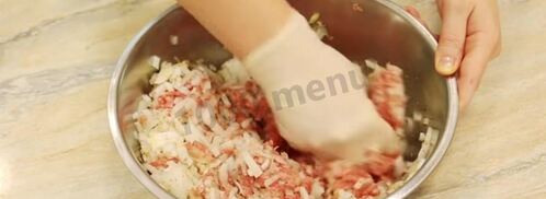 самса с фаршем из слоеного теста. Шаг 5