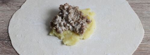 самса с картошкой и фаршем. Шаг 15