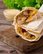 Домашняя шаурма с курицей карри