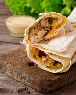 Домашняя шаурма с курицей карри