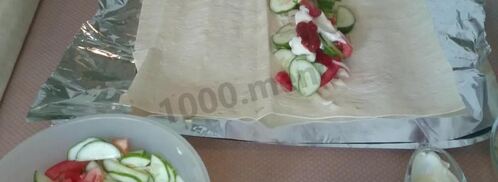 домашняя шаурма в лаваше с курицей. Шаг 3