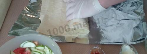 домашняя шаурма в лаваше с курицей. Шаг 4