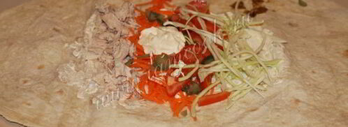 шаурма по-домашнему с курицей. Шаг 13