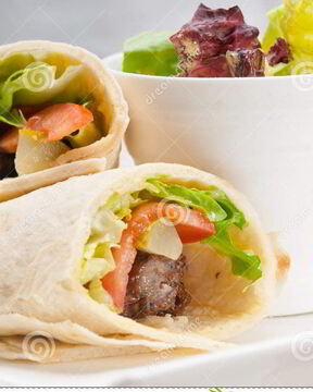 Шаурма с соевым соусом и медом