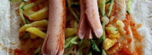 шаурма с сосиской. Шаг 14